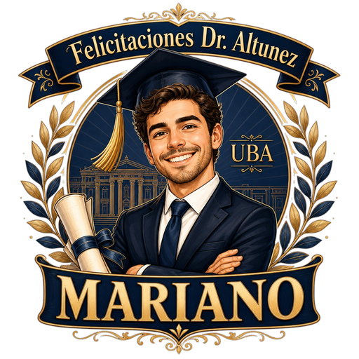Segunda propuesta del diseño de egresado de Abogacía en la UBA, generada con IA