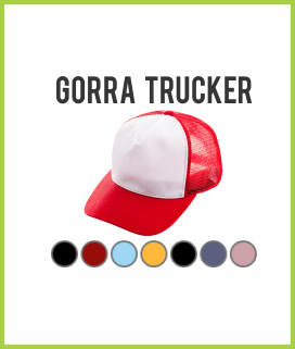 Gorras Trucker con frente ancho y red x 100 u