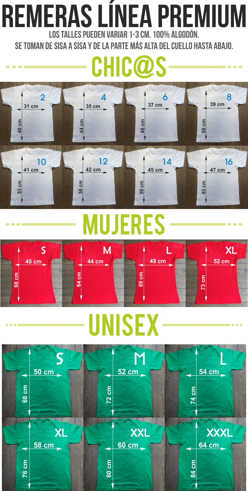 Talles - Estampame