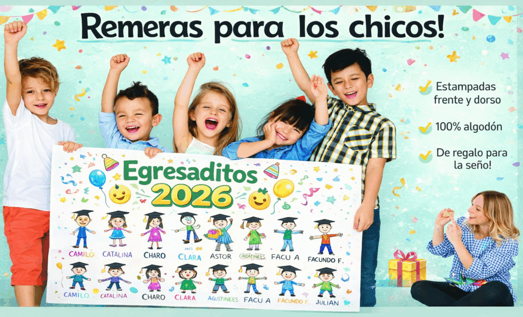 Remeras para los chicos - Egresaditos 2026